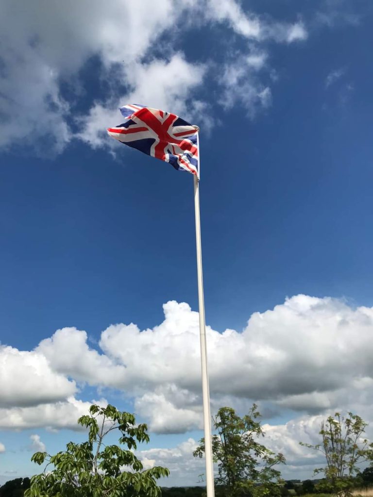 Raising the flag for the queen