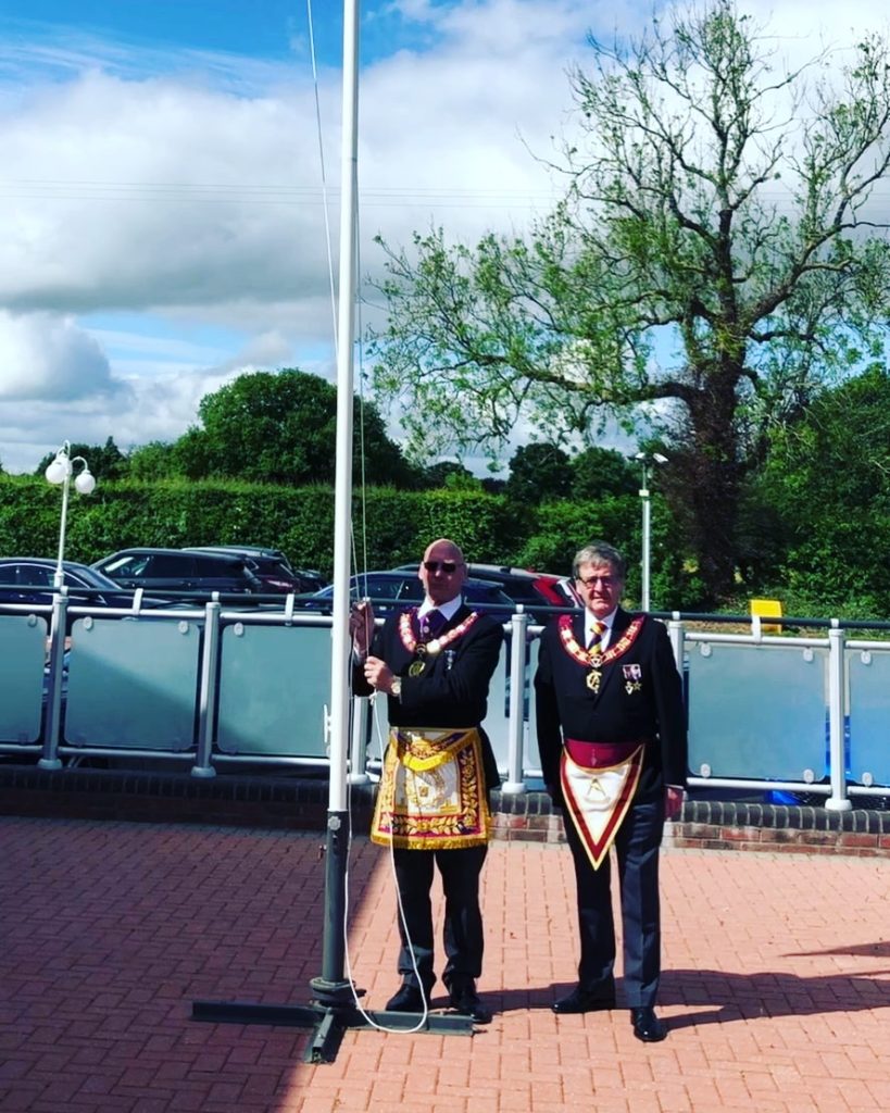 Raising the flag for the queen