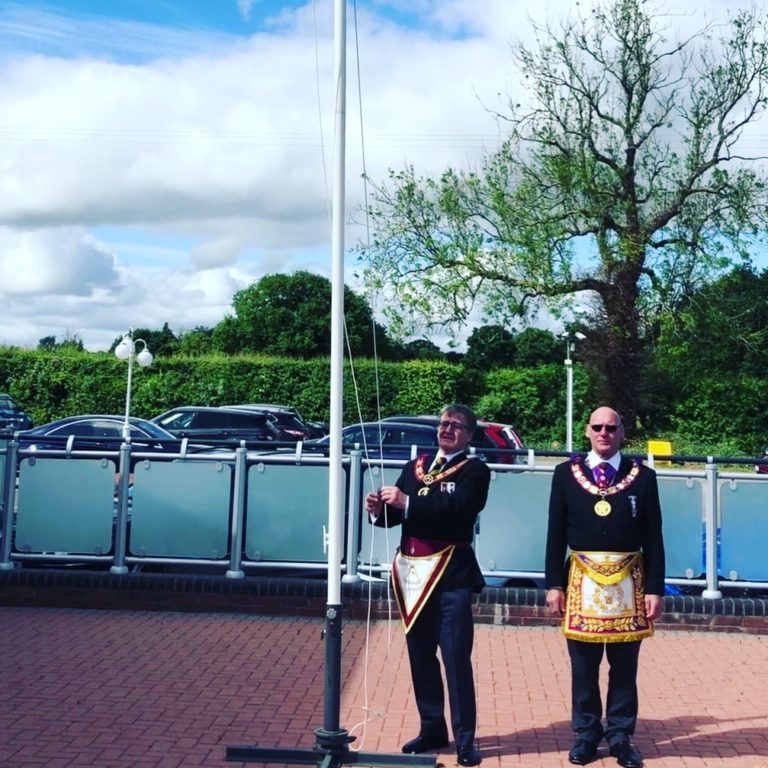 Raising the flag for the queen