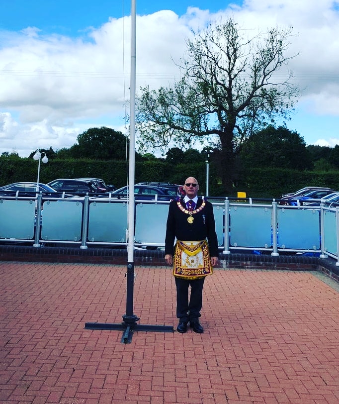Raising the flag for the queen